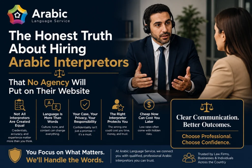 The Honest Truth About Hiring Arabic Interpretors That No Agency Will Put on Their Website