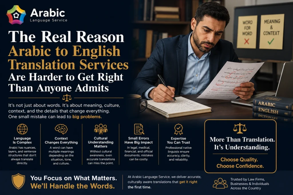 The Real Reason Arabic to English Translation Services Are Harder to Get Right Than Anyone Admits