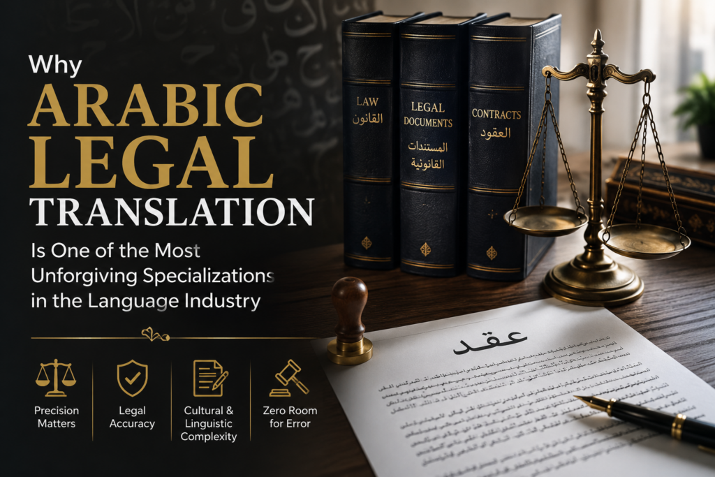 Why Arabic Legal Translation Is One of the Most Unforgiving Specializations in the Language Industry